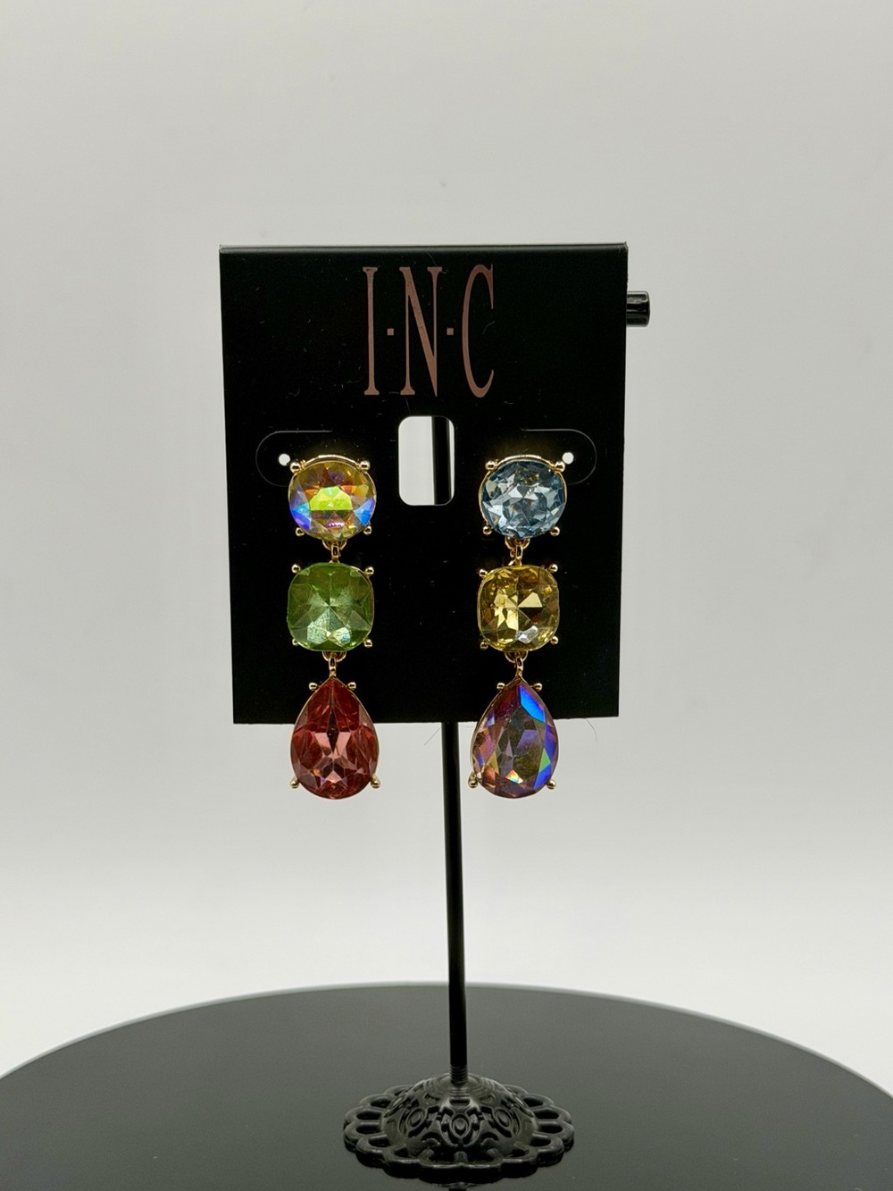 INC International Concepts Crystal Linear Earrings